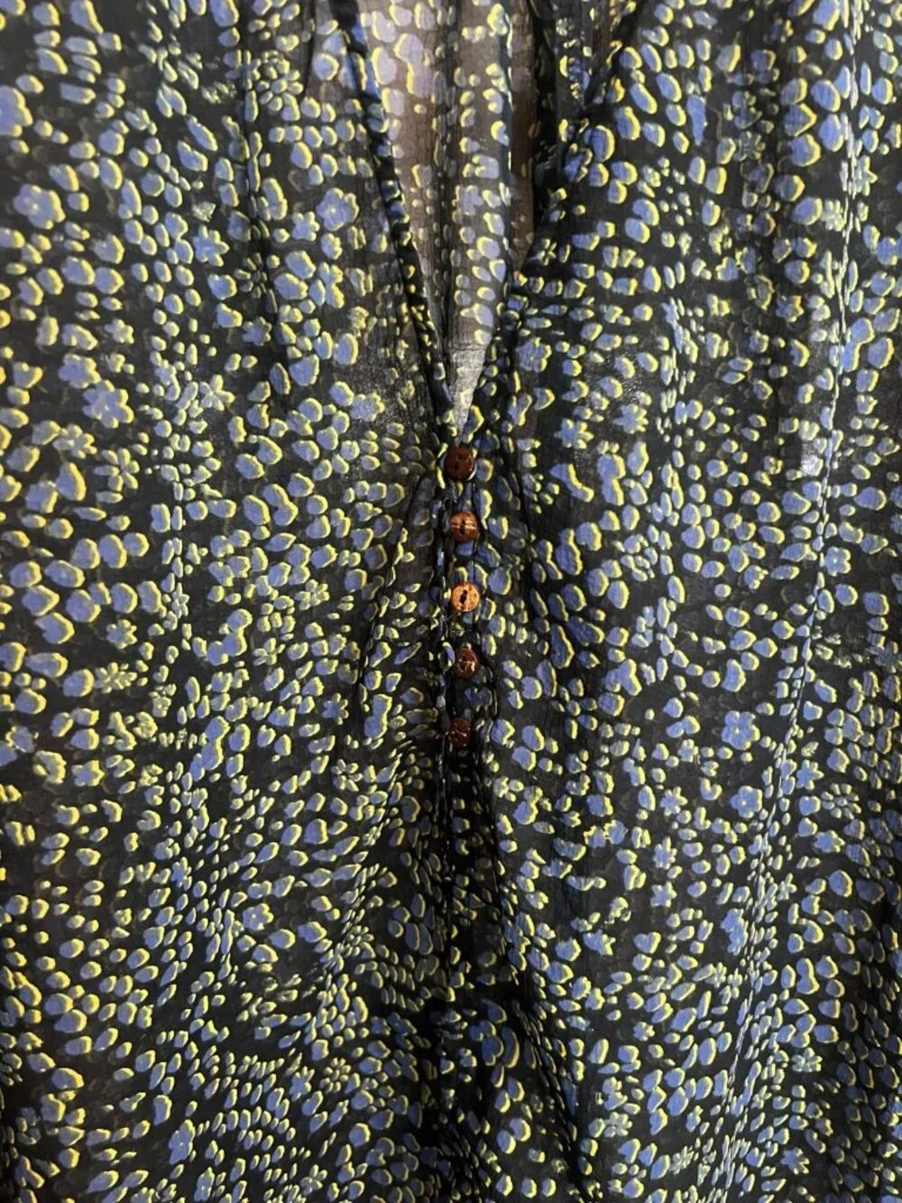 NWT FREE PEOPLE Sz M SLEEPIN IN PRINTED SLEEP SHIRT Swim Cover Up.   V